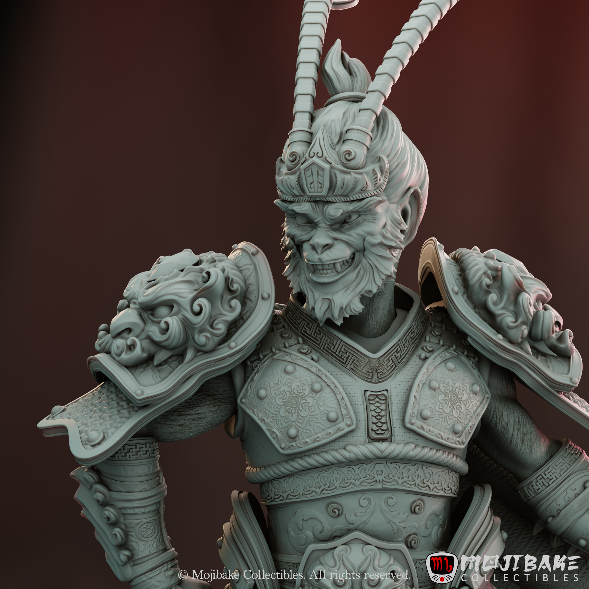Wukong, The Monkey King Statue (Pre-supported) 模型预览图 2