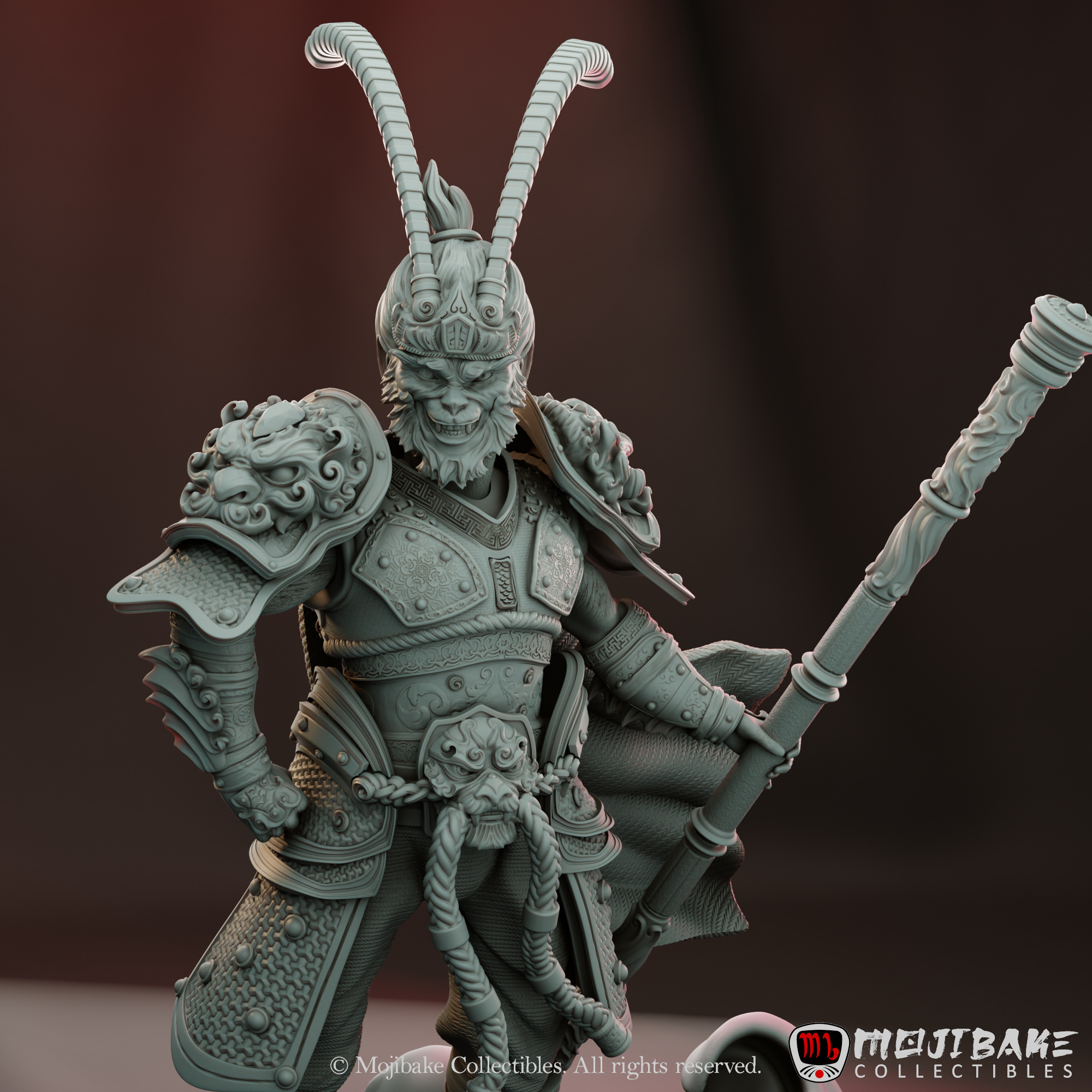Wukong, The Monkey King Statue (Pre-supported) 模型预览图 3