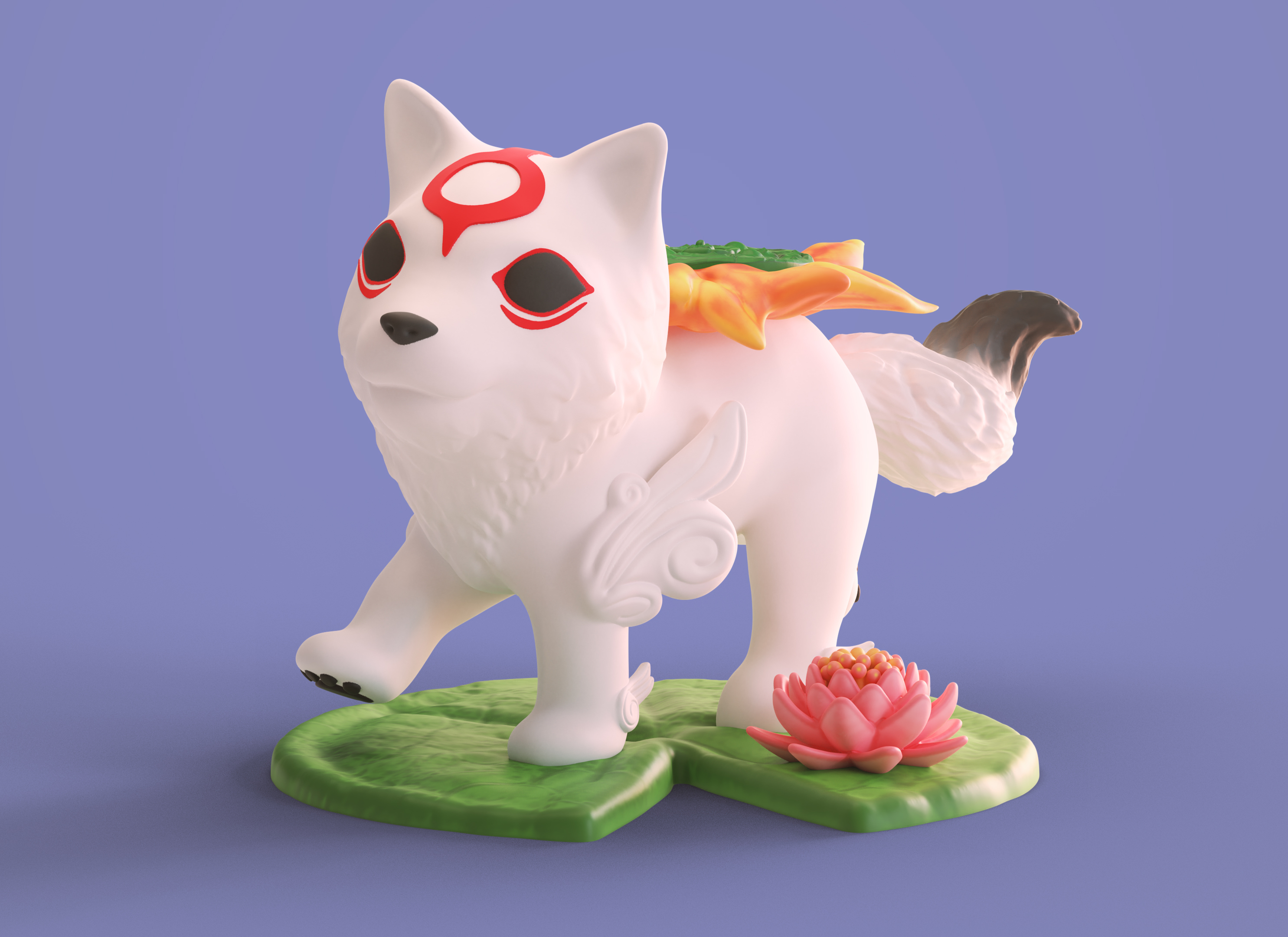 Cute Chibi Okami Figure 模型预览图 1