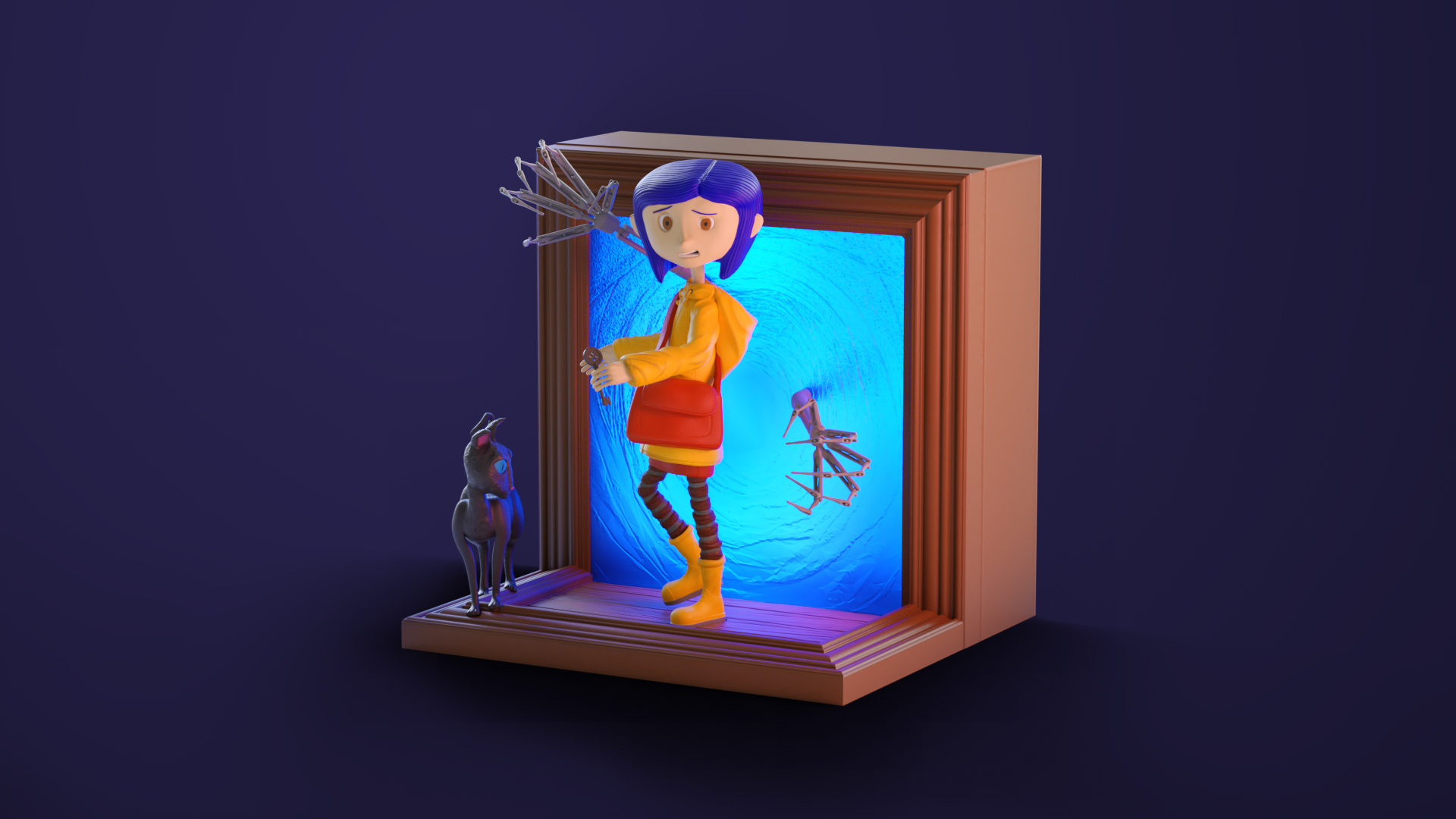Coraline Lamp Diorama 模型预览图 1