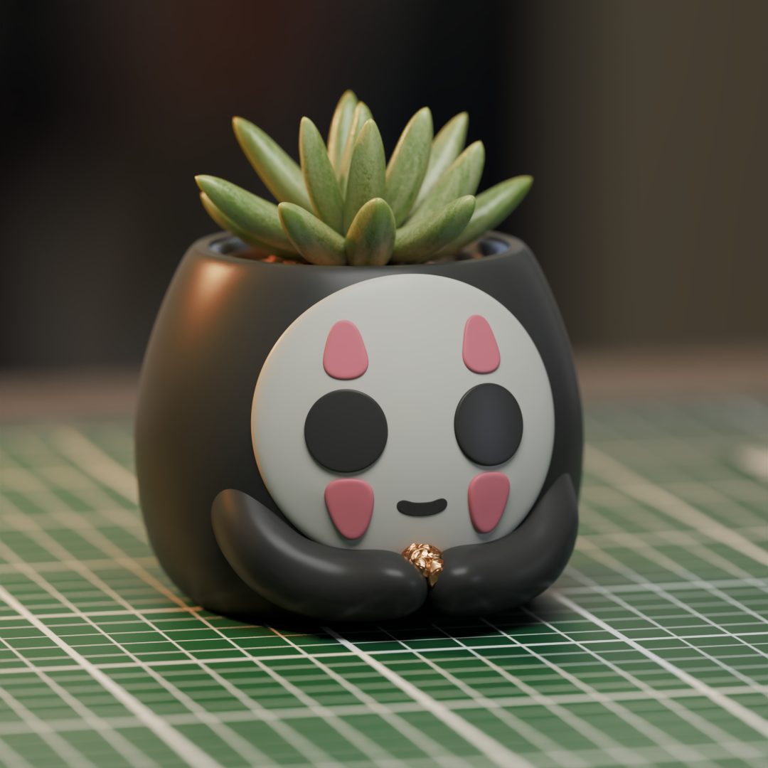 Cute No Face Planter / Organizer 模型预览图 1