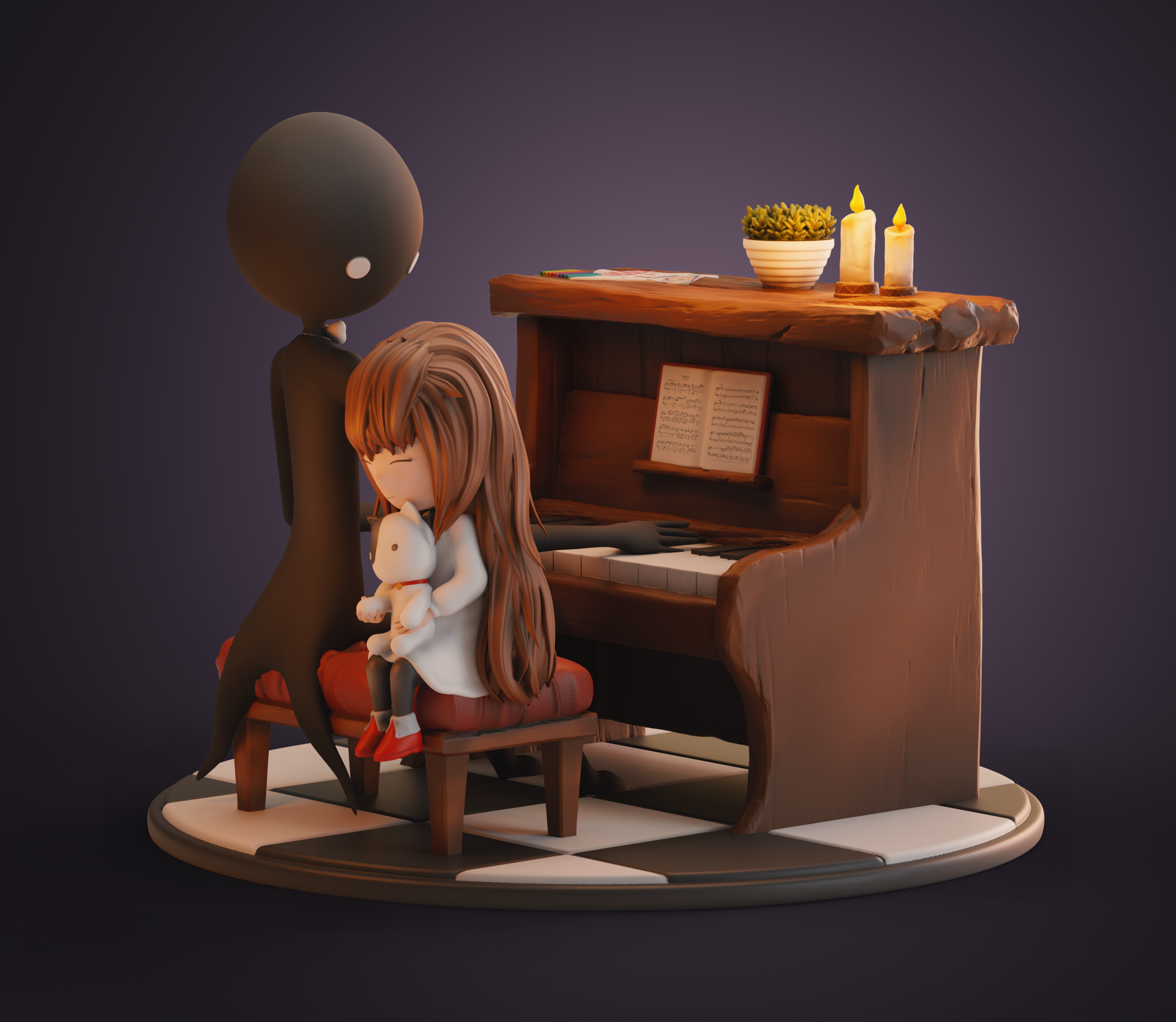 Deemo Game Diorama 模型预览图 1