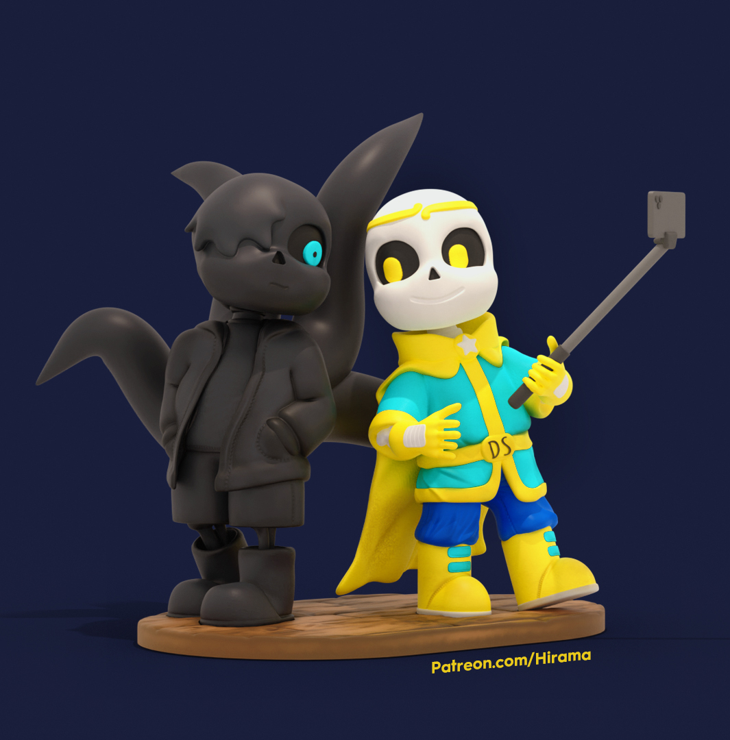 Dream Sans Undertale Diorama 模型预览图 1