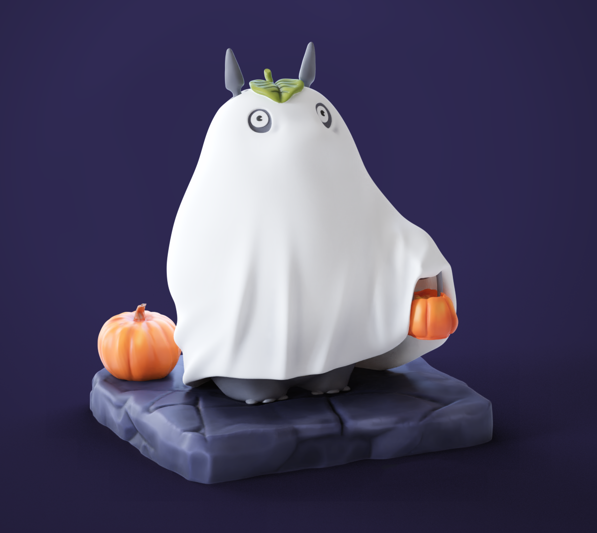 Halloween - Spooky Ghibli Diorama 模型预览图 1