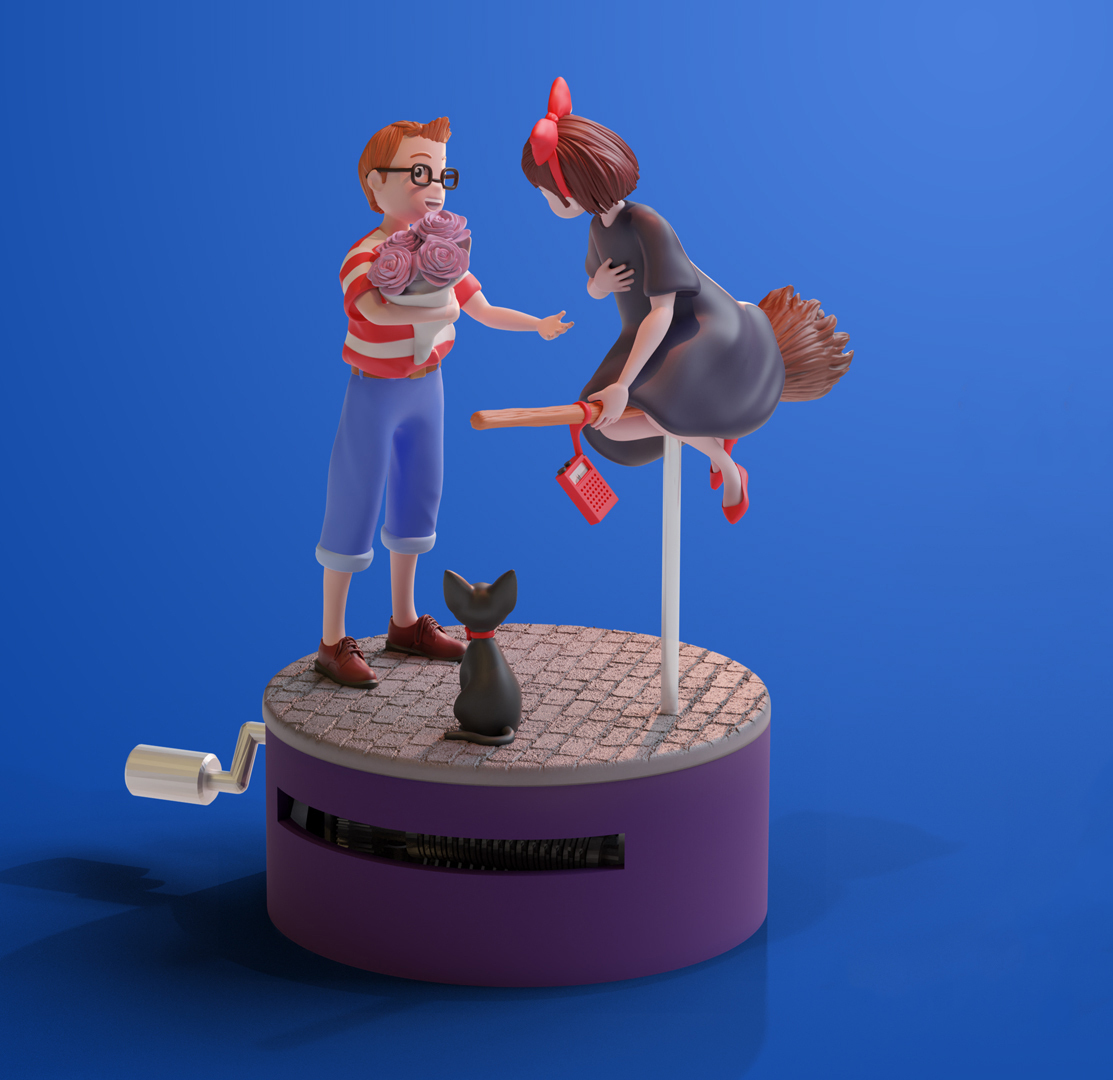 Kiki's Delivery Service Music Box 模型预览图 1