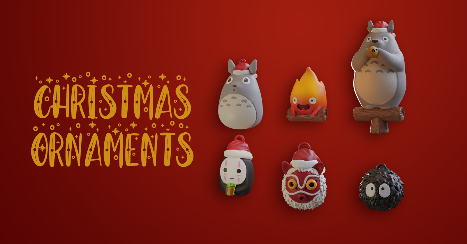 Studio Ghibli Christmas Ornaments