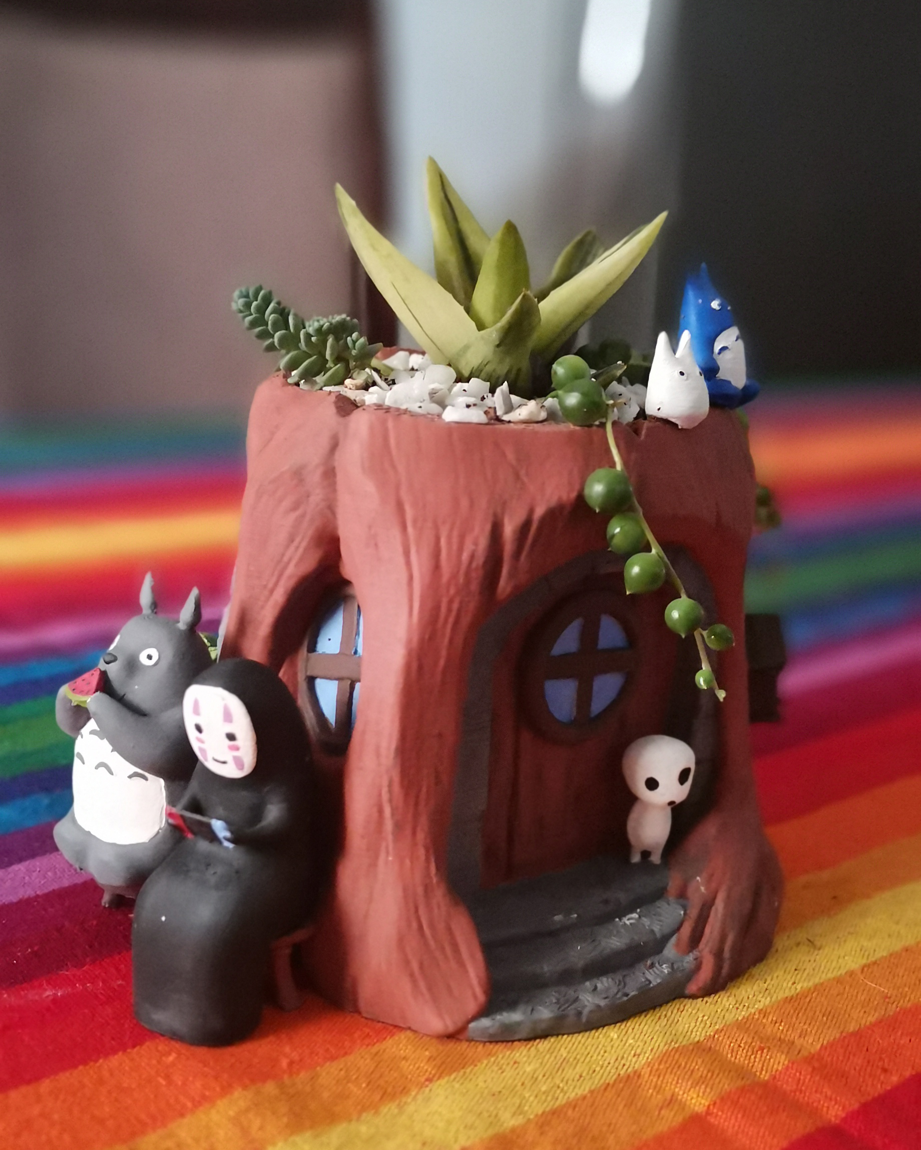 Totoro Treehouse Flower Pot / Organizer