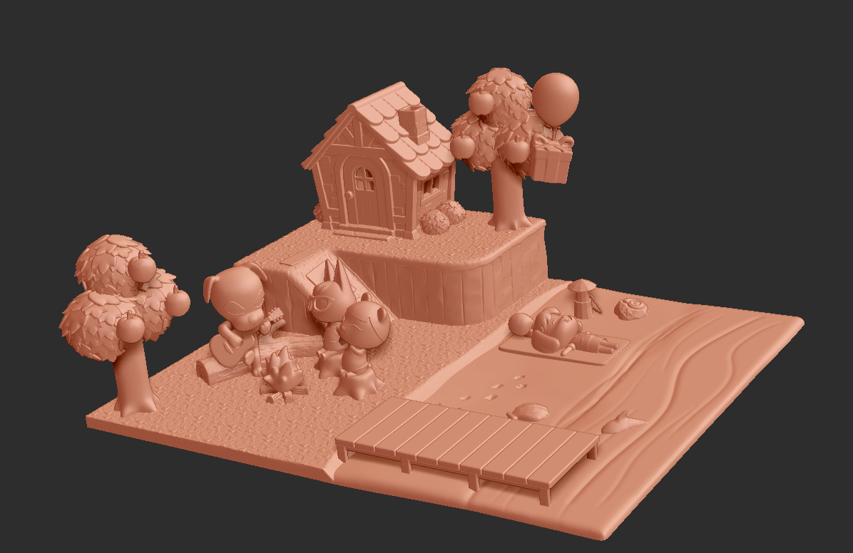 Animal Crossing Diorama 模型预览图 3
