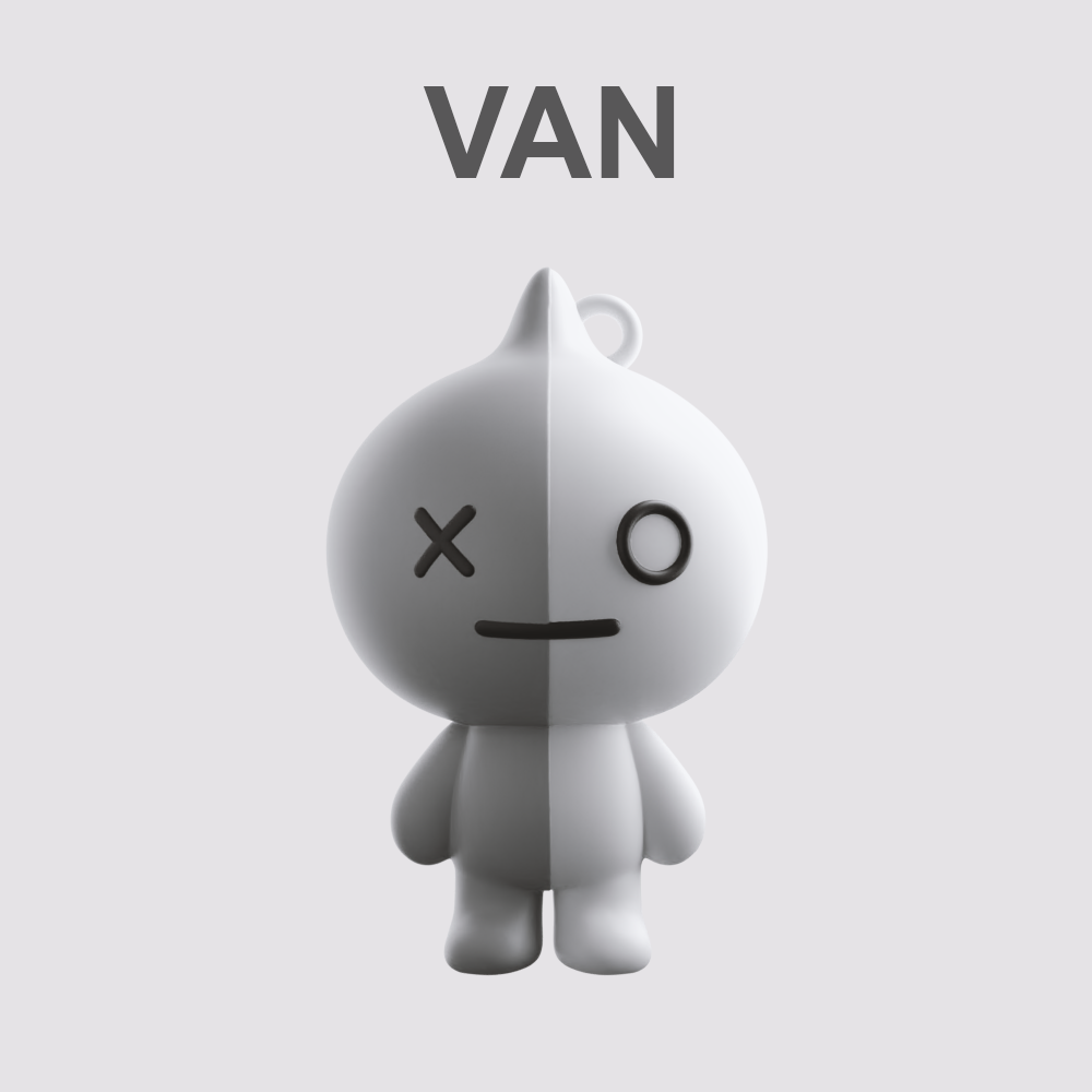 BT21 / BTS keychain 模型预览图 9