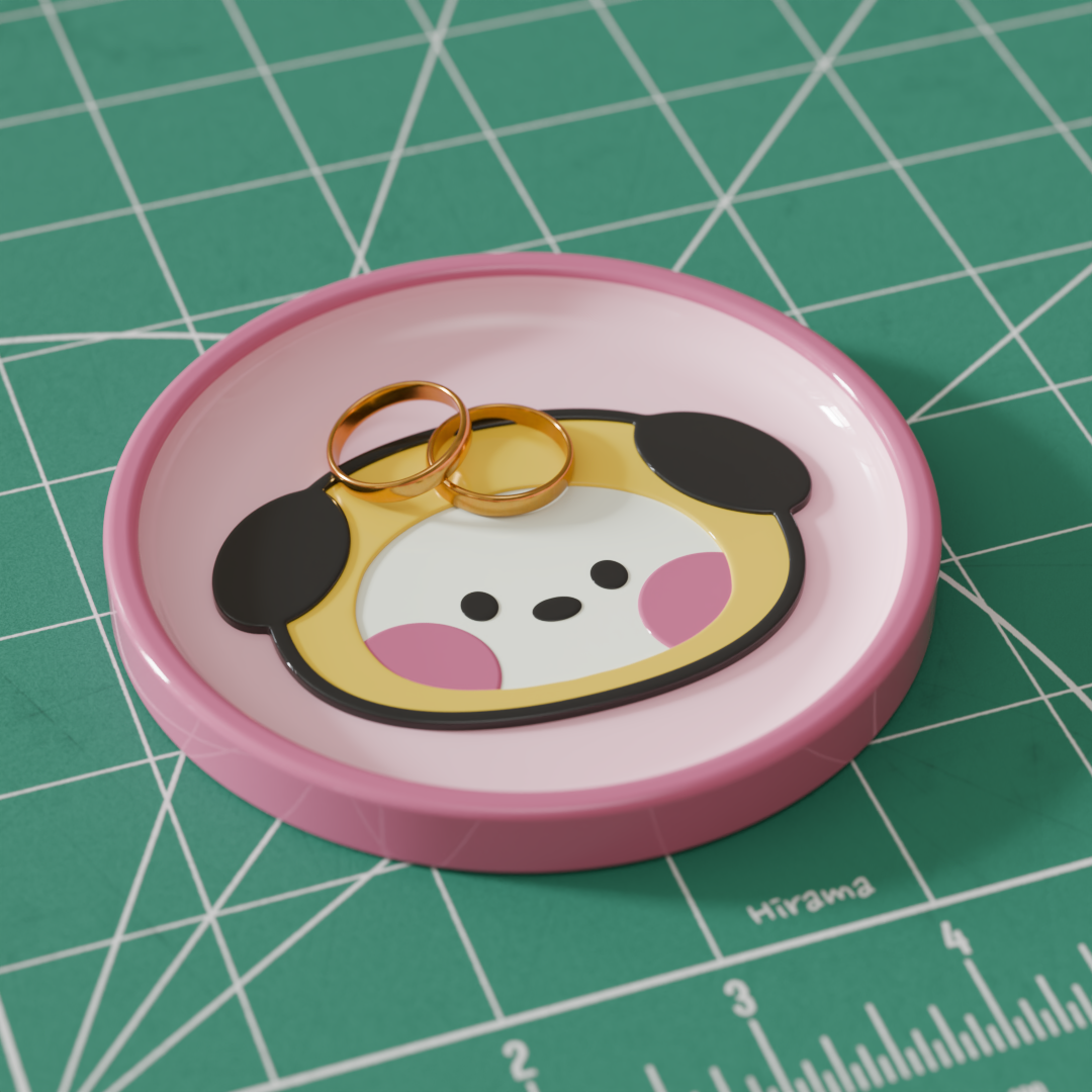 BT21 Minini round trinket dish 模型预览图 2