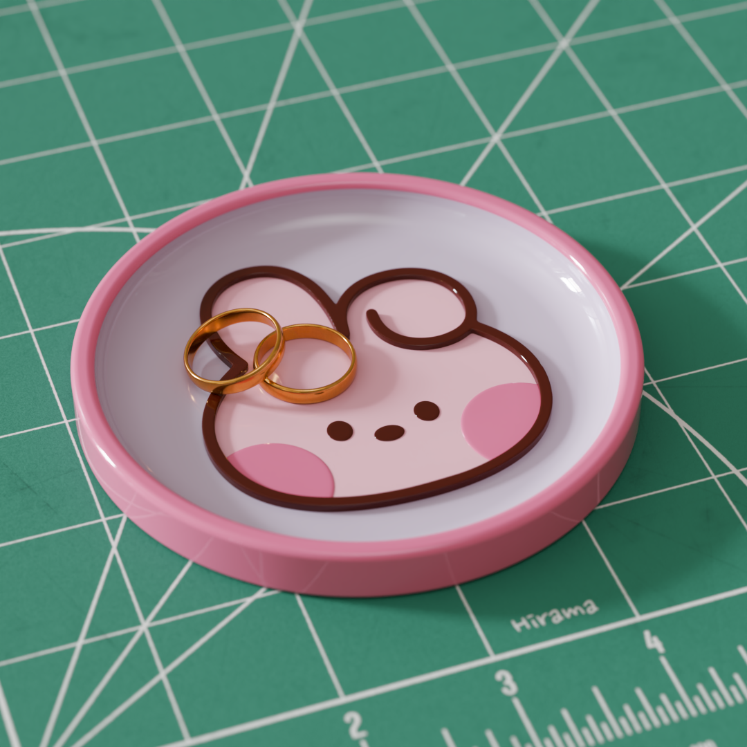 BT21 Minini round trinket dish 模型预览图 3