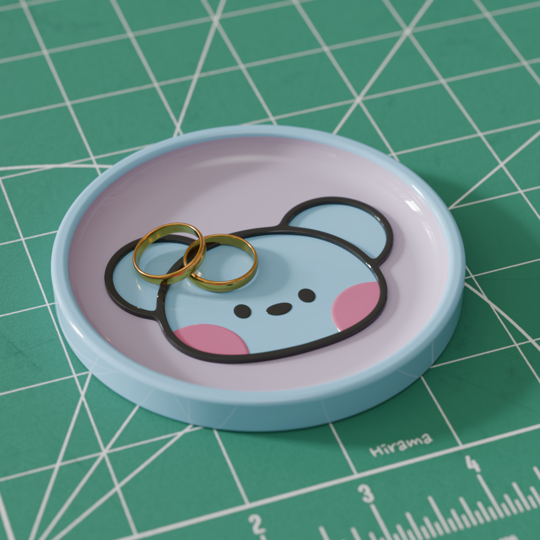 BT21 Minini round trinket dish 模型预览图 4