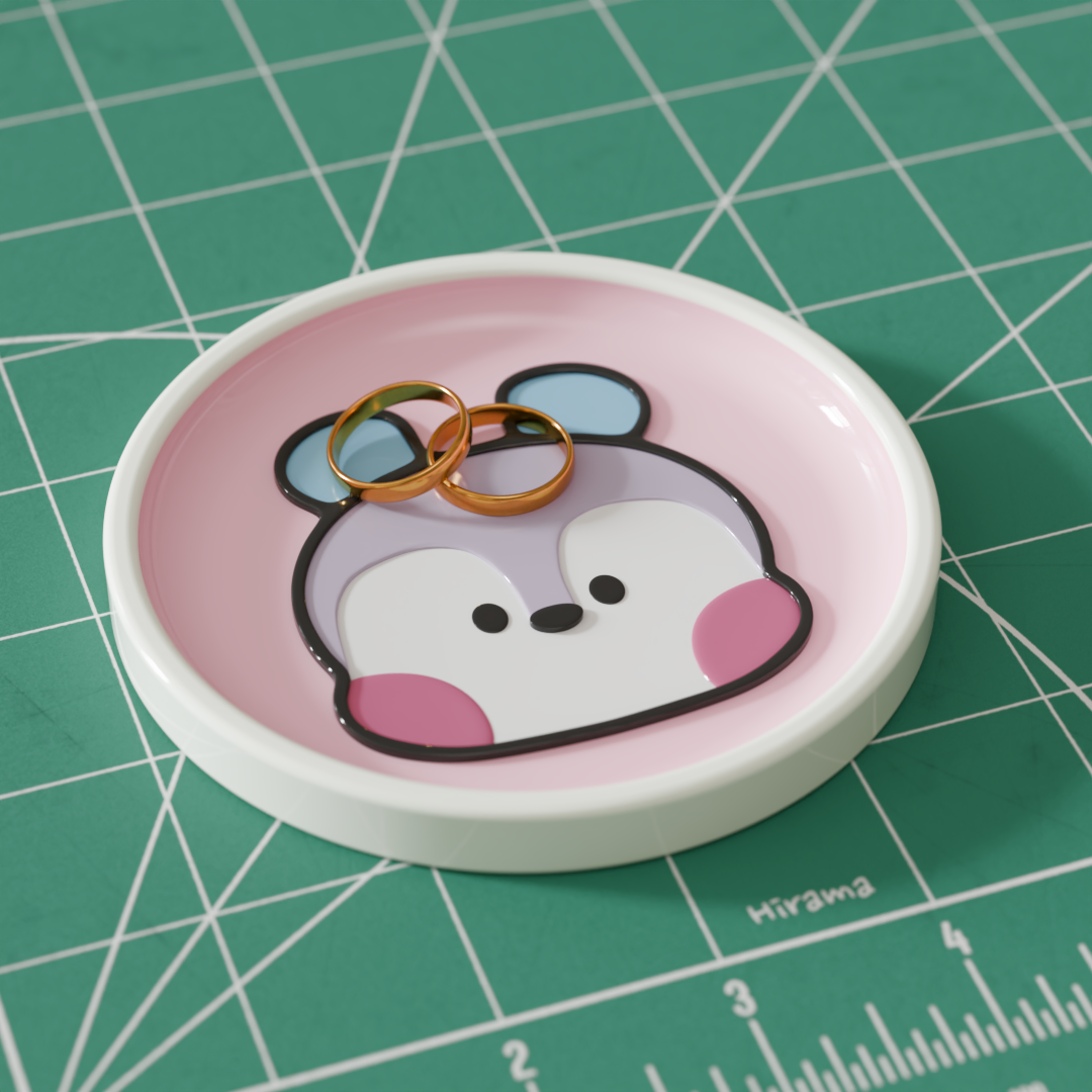 BT21 Minini round trinket dish 模型预览图 5