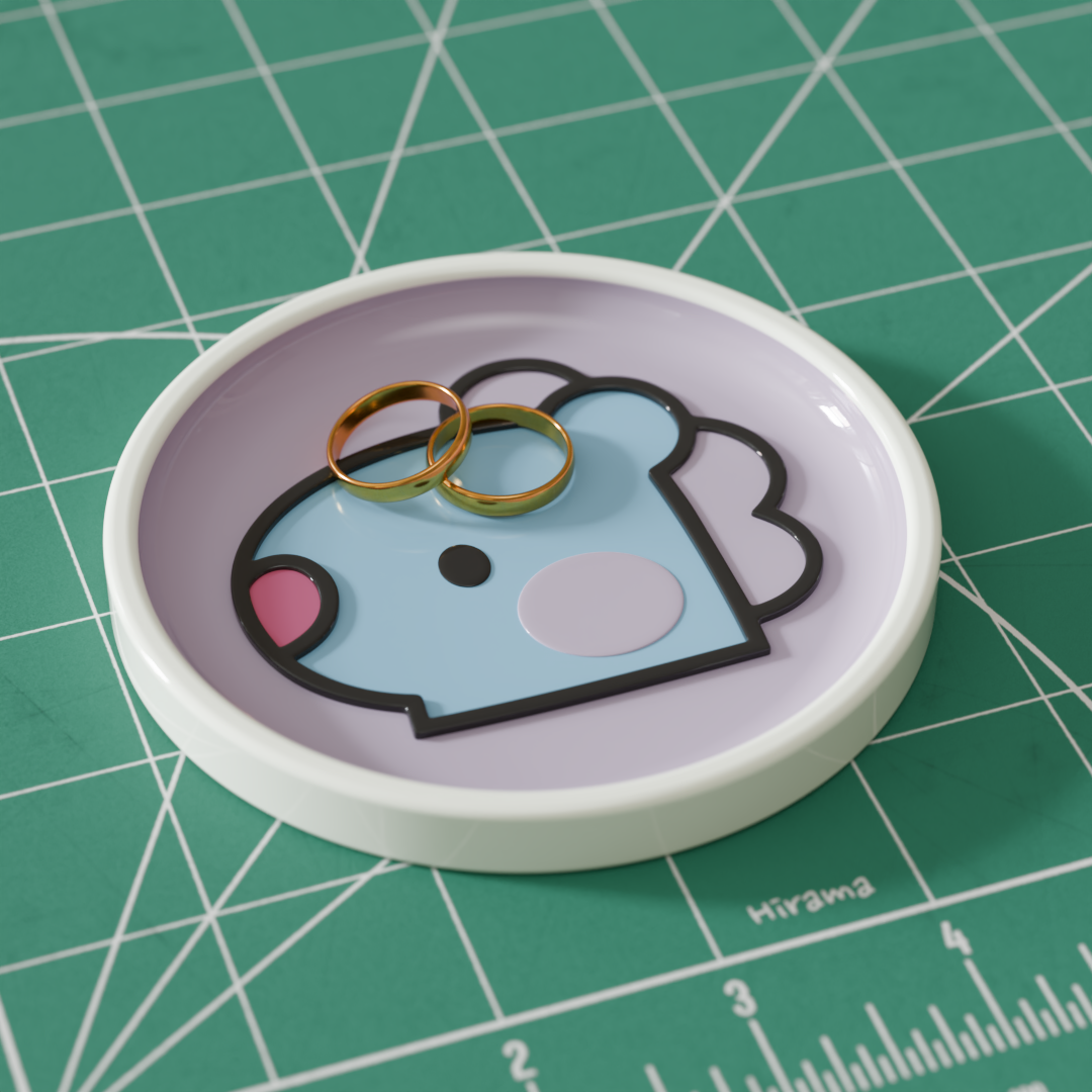 BT21 Minini round trinket dish 模型预览图 6