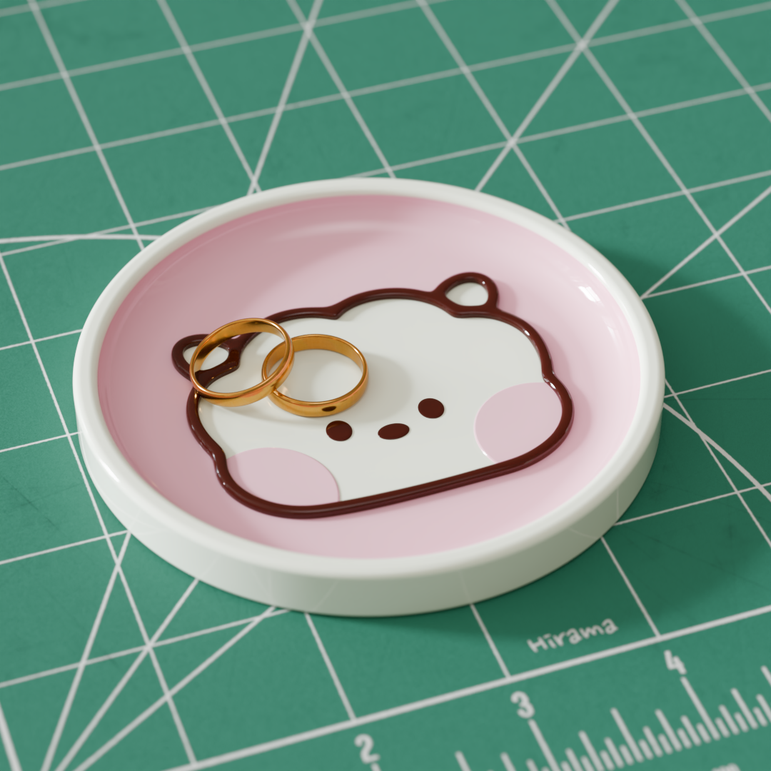 BT21 Minini round trinket dish 模型预览图 7