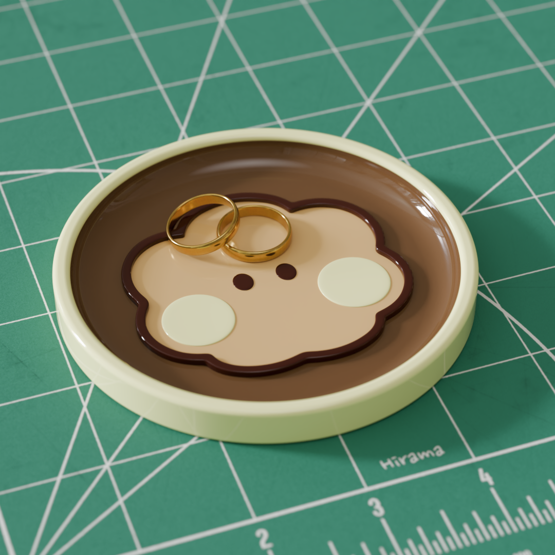 BT21 Minini round trinket dish 模型预览图 8