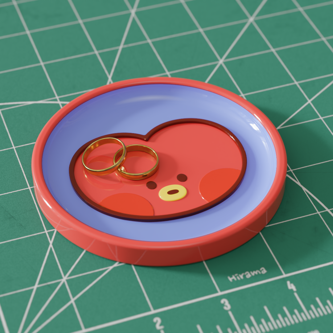 BT21 Minini round trinket dish 模型预览图 9