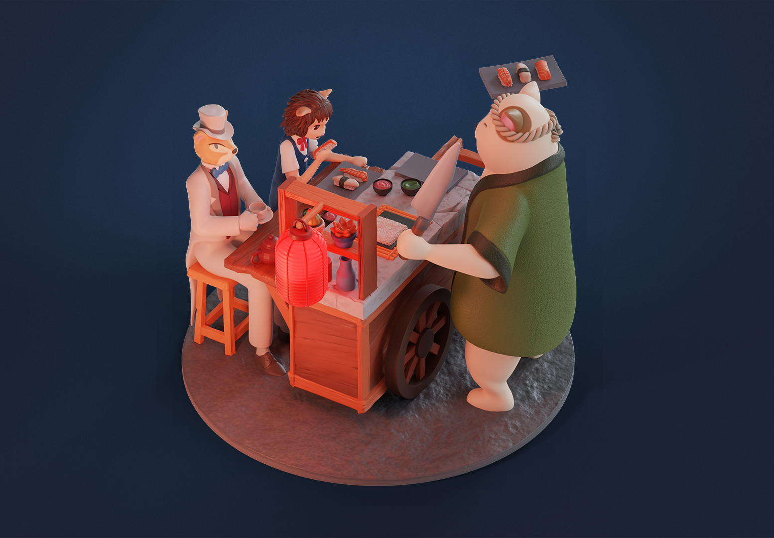 The Cat Returns Diorama 模型预览图 2