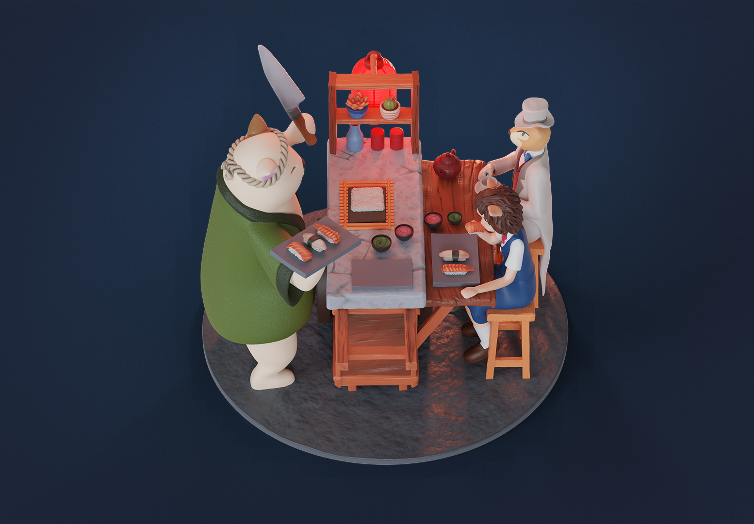 The Cat Returns Diorama 模型预览图 3
