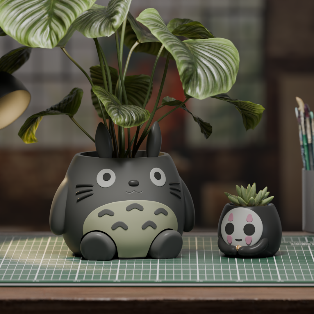 Cute Totoro Planter / Organizer 模型预览图 3
