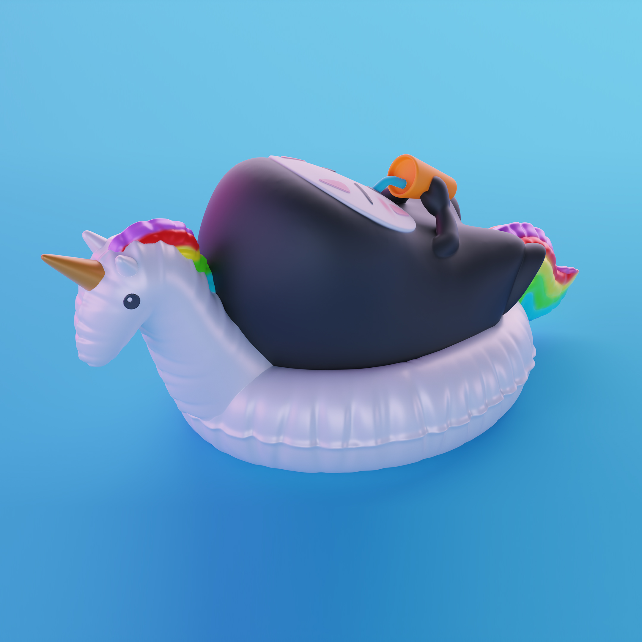 NoFace Chilling In The Pool 模型预览图 3