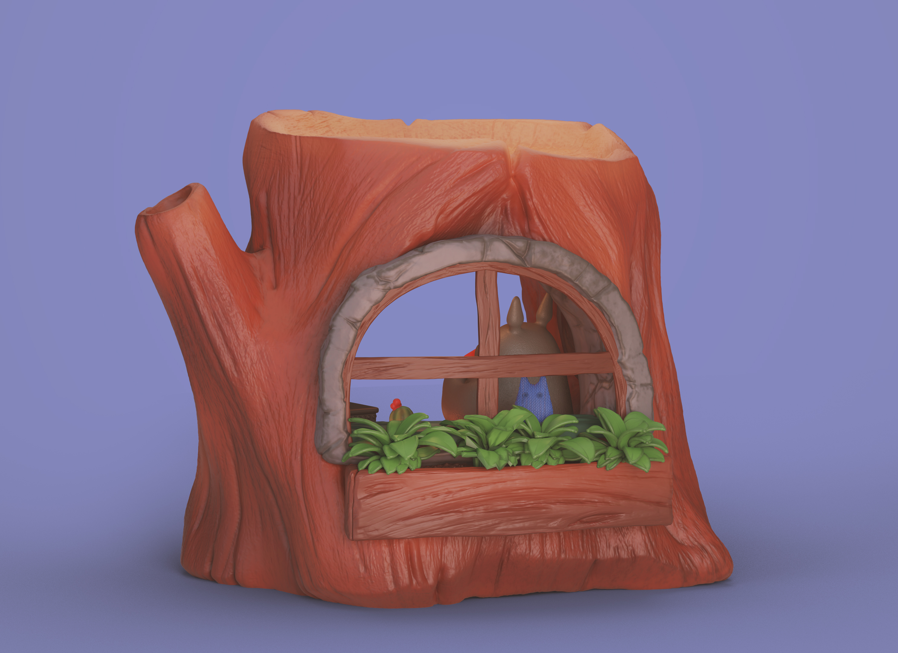 My Neighbor Totoro Treehouse Diorama 模型预览图 2
