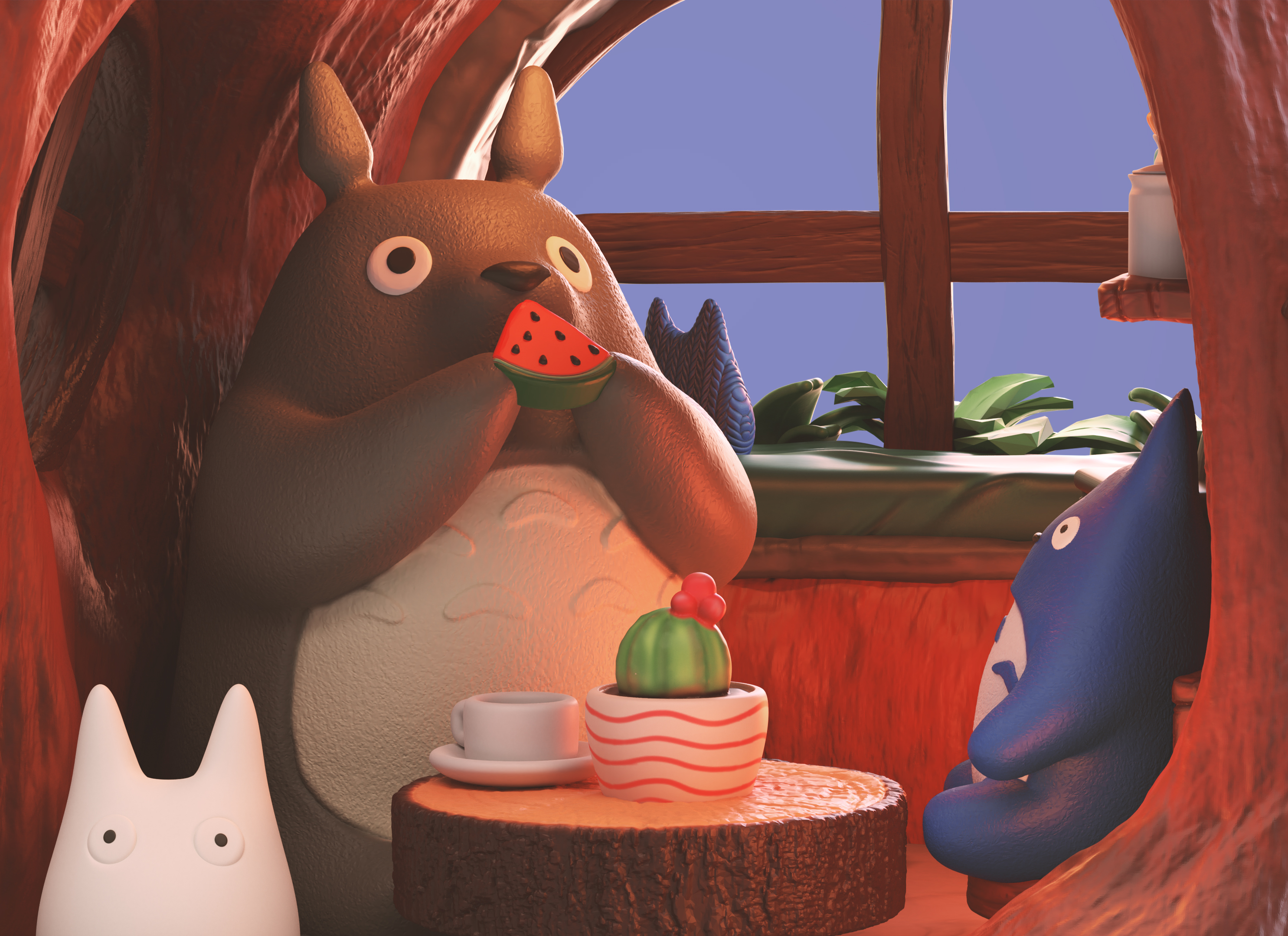 My Neighbor Totoro Treehouse Diorama 模型预览图 3