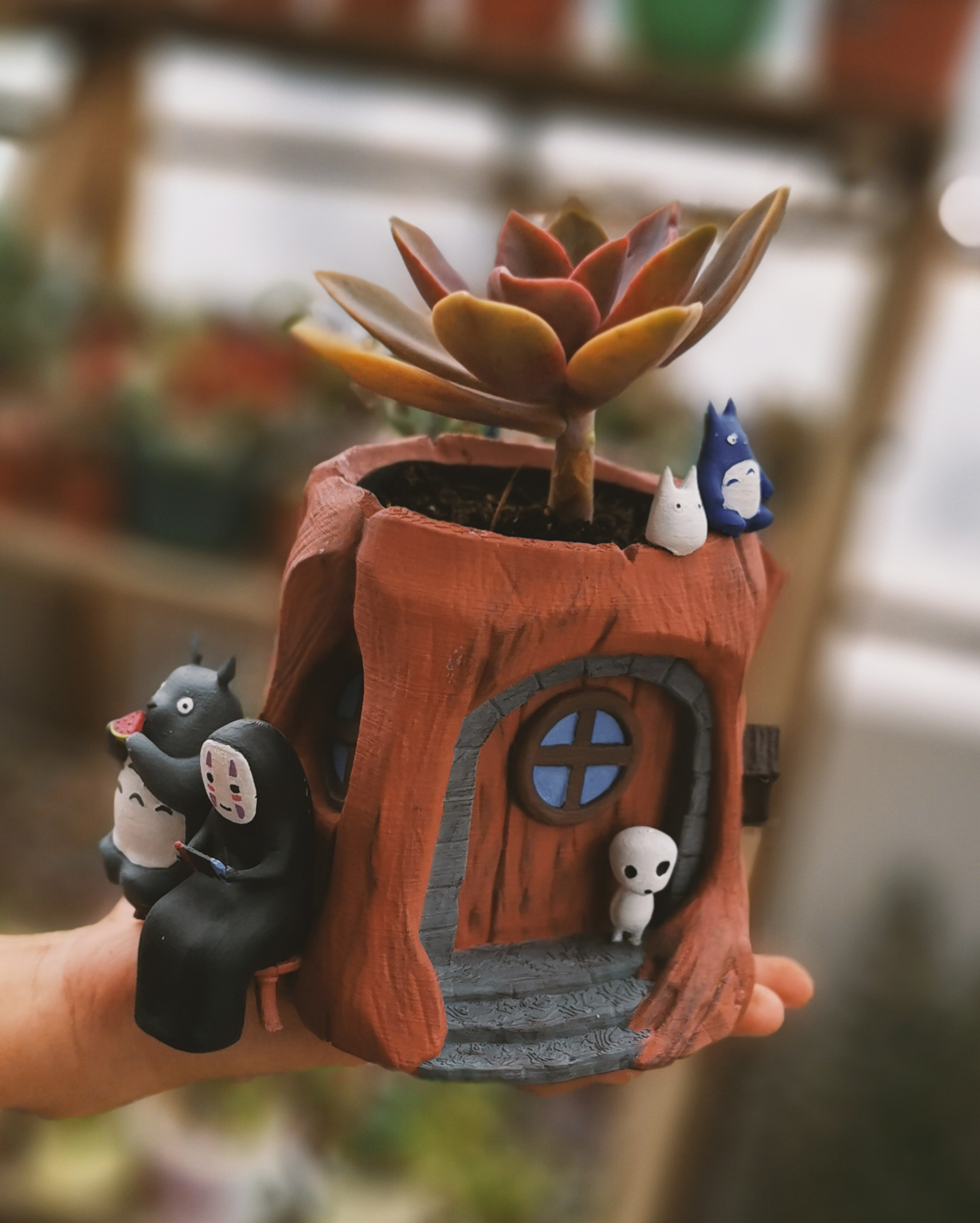 Totoro Treehouse Flower Pot / Organizer 模型预览图 5