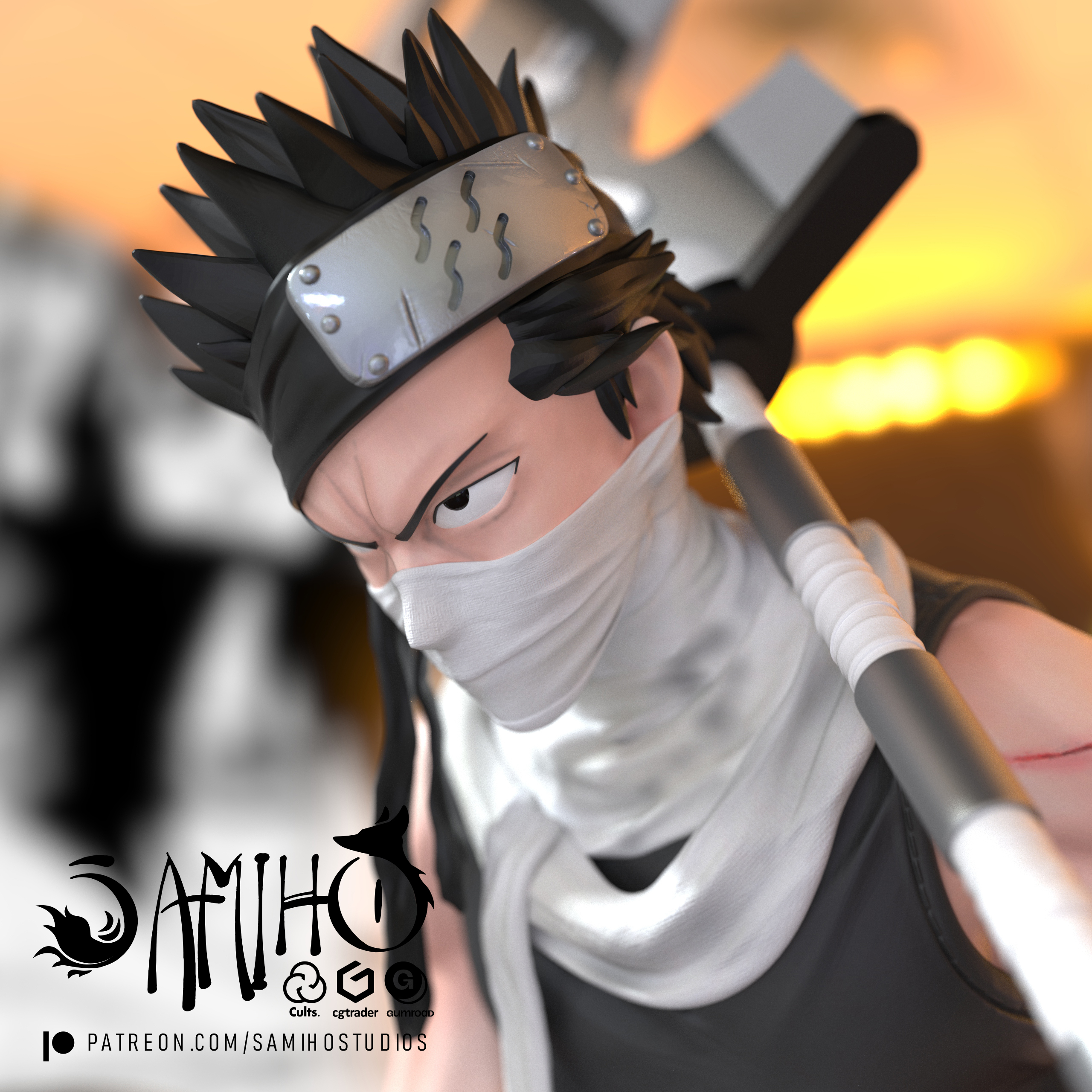 Samiho Studios - Zabuza Demon of the Hidden Mist 模型预览图 1