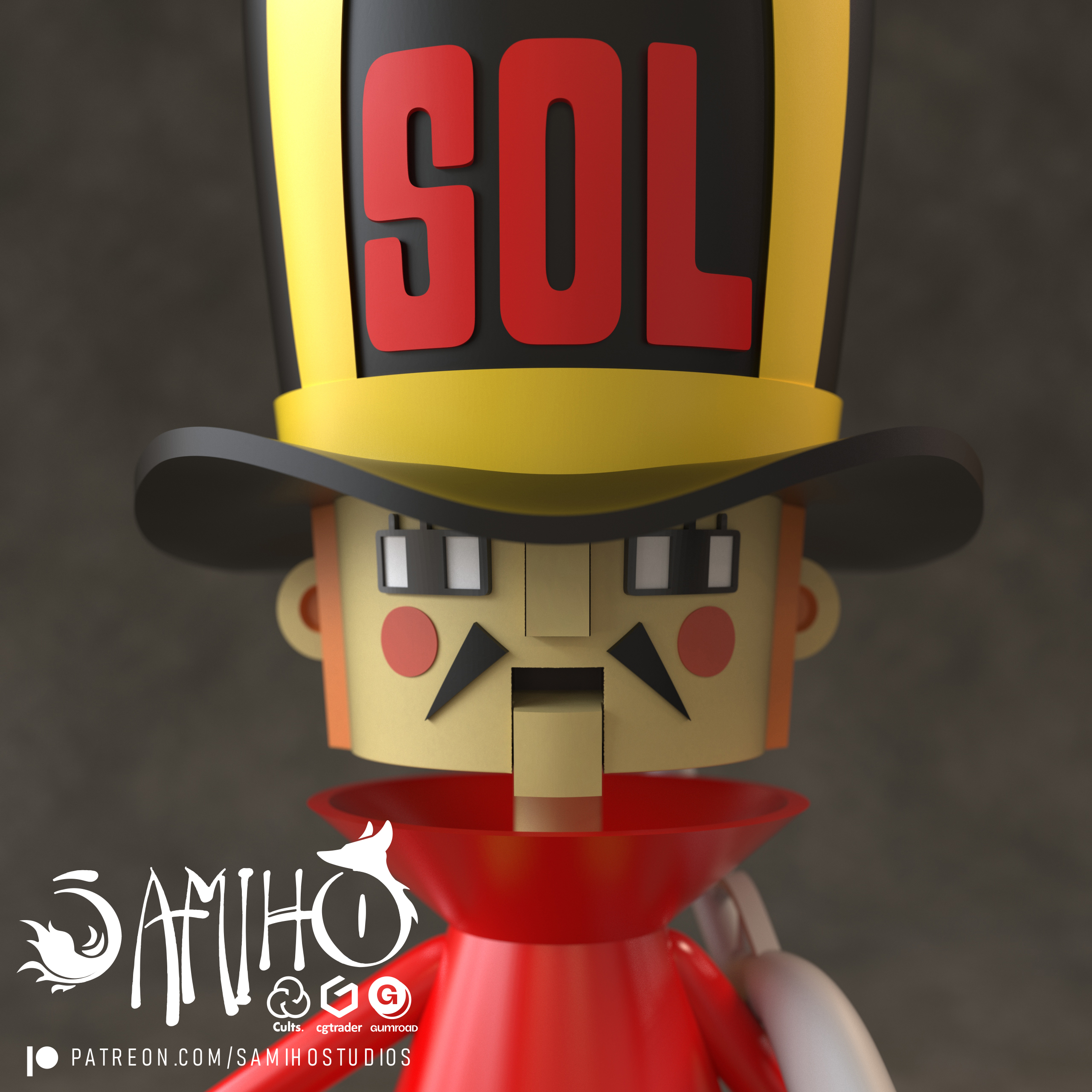 Samiho Studios - Thunder Soldier (Idle) 模型预览图 1