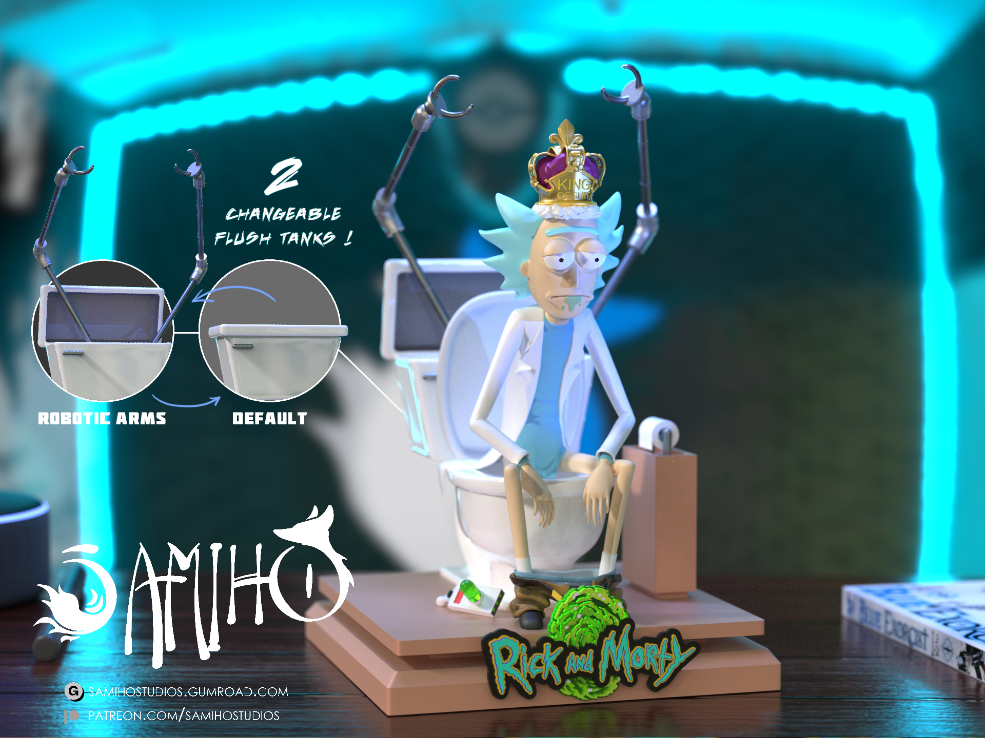 Samiho Studios - Rick: King Of Shit Diorama 模型预览图 2