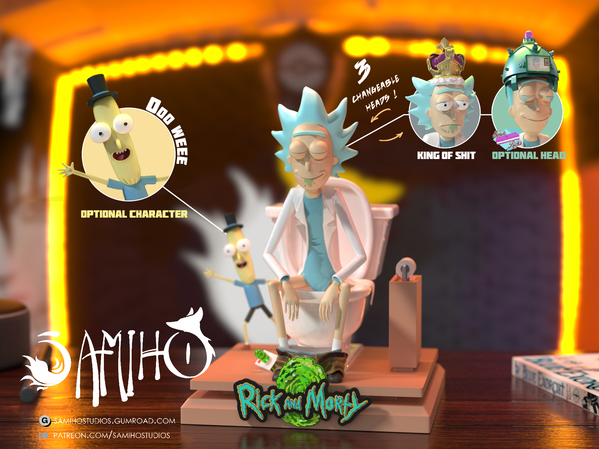Samiho Studios - Rick: King Of Shit Diorama 模型预览图 3