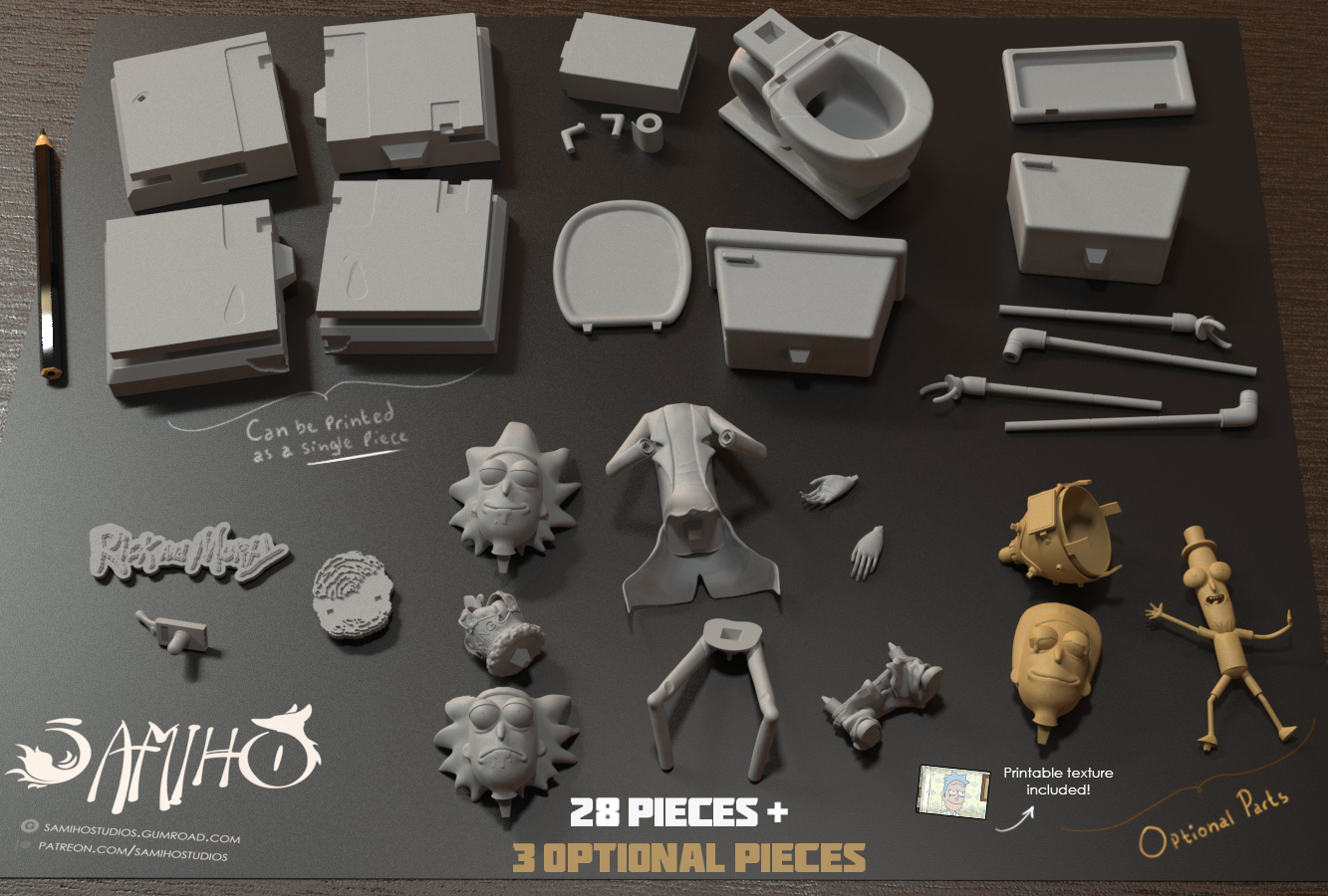 Samiho Studios - Rick: King Of Shit Diorama 模型预览图 8