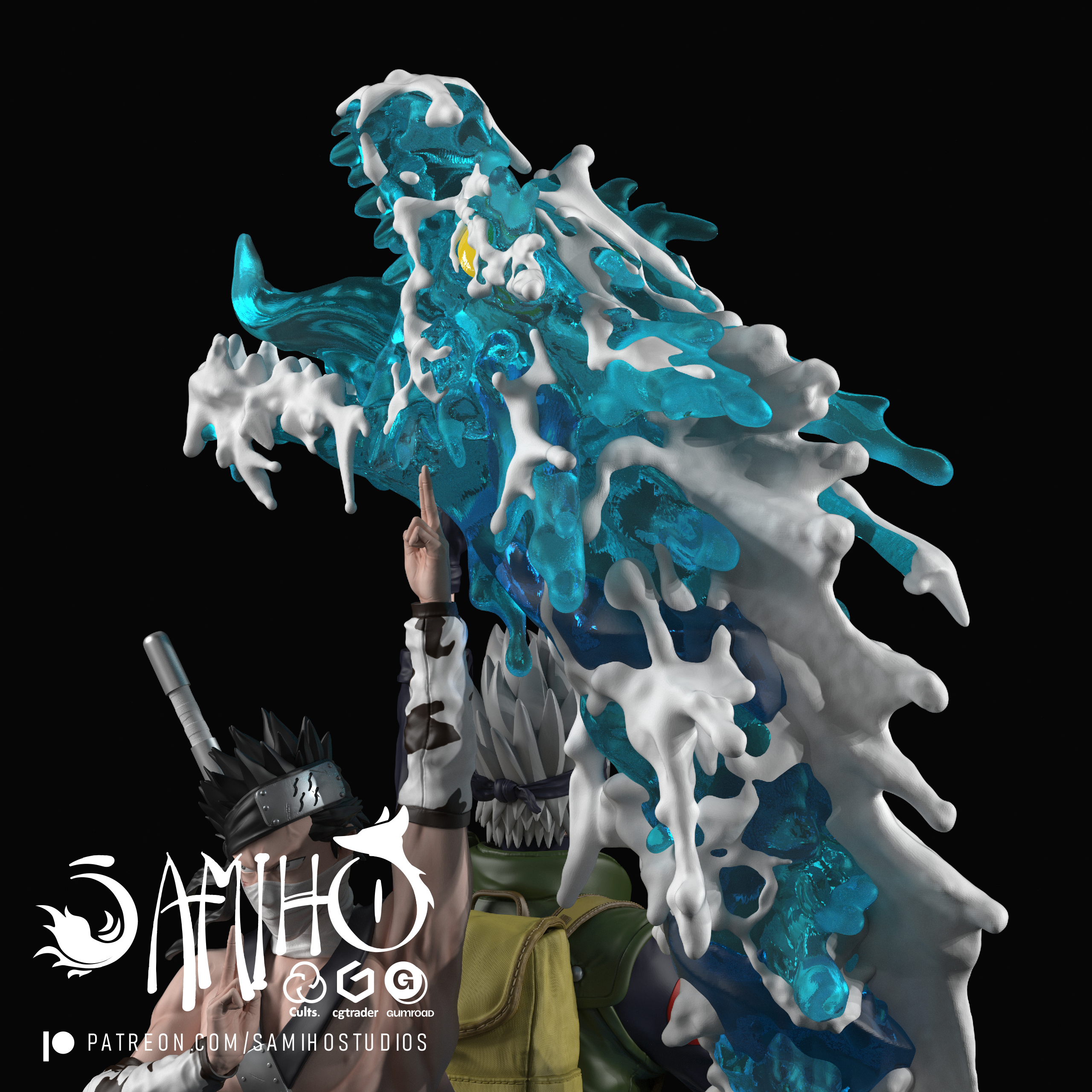 Samiho Studios - Kakashi VS Zabuza 模型预览图 3