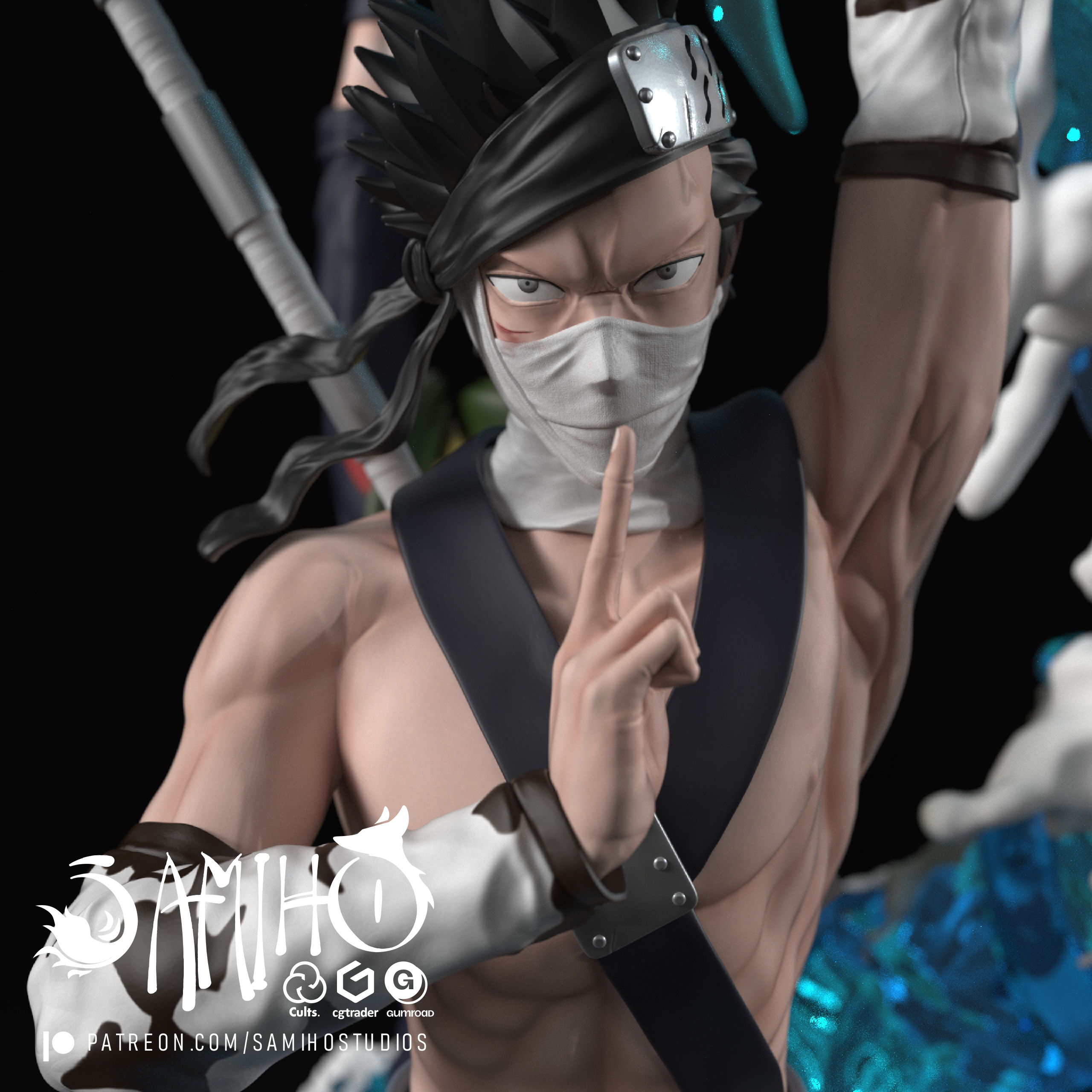 Samiho Studios - Kakashi VS Zabuza 模型预览图 6