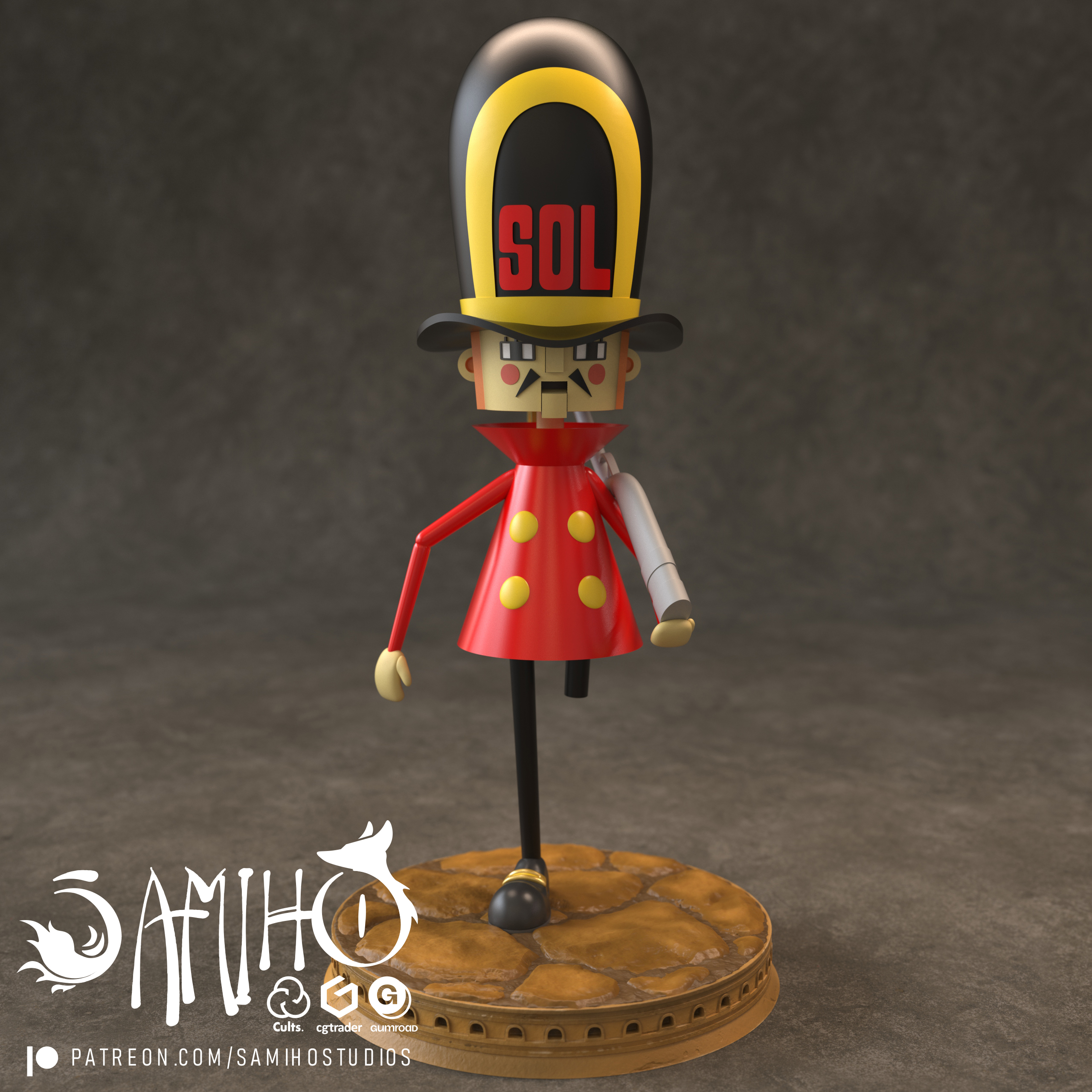 Samiho Studios - Thunder Soldier (Idle) 模型预览图 2