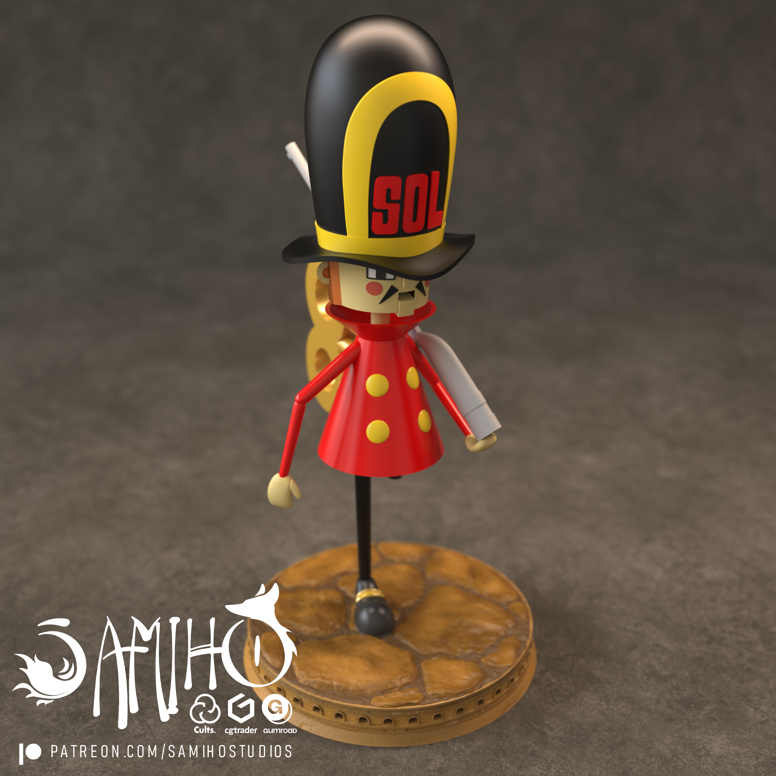 Samiho Studios - Thunder Soldier (Idle) 模型预览图 4