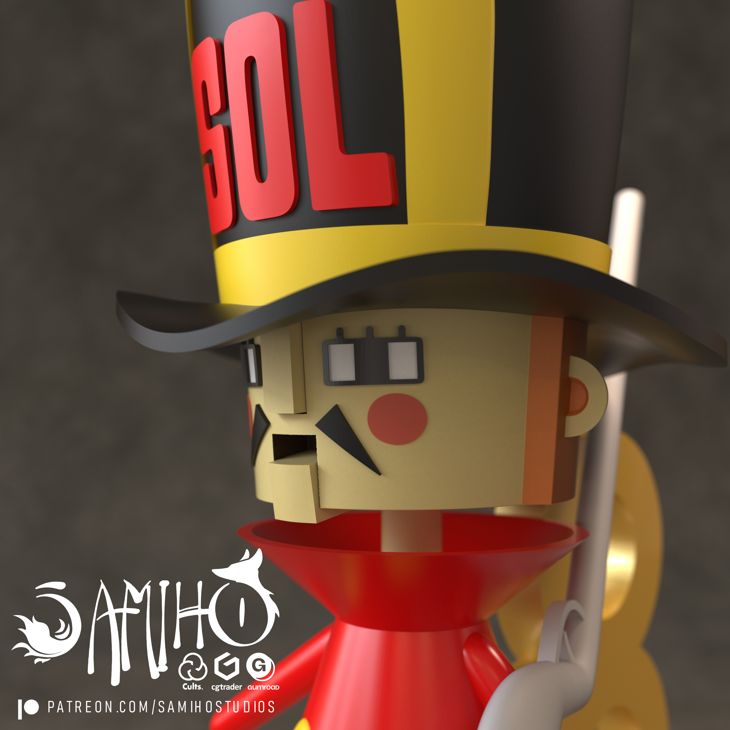 Samiho Studios - Thunder Soldier (Idle) 模型预览图 5