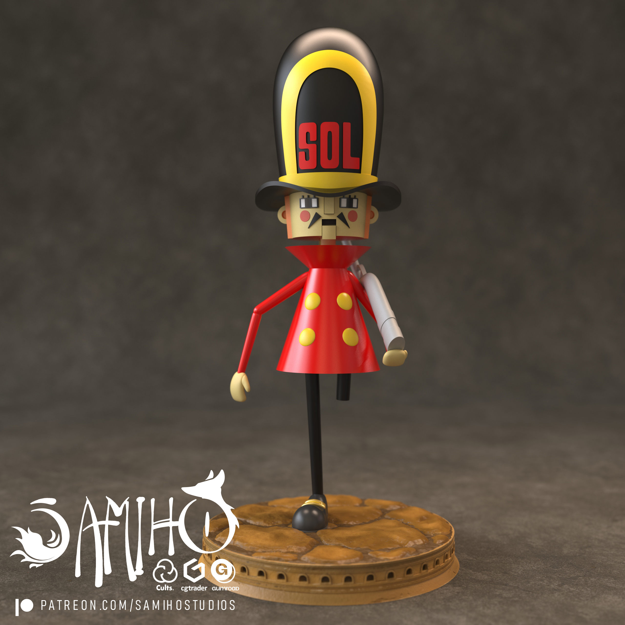 Samiho Studios - Thunder Soldier (Idle) 模型预览图 6