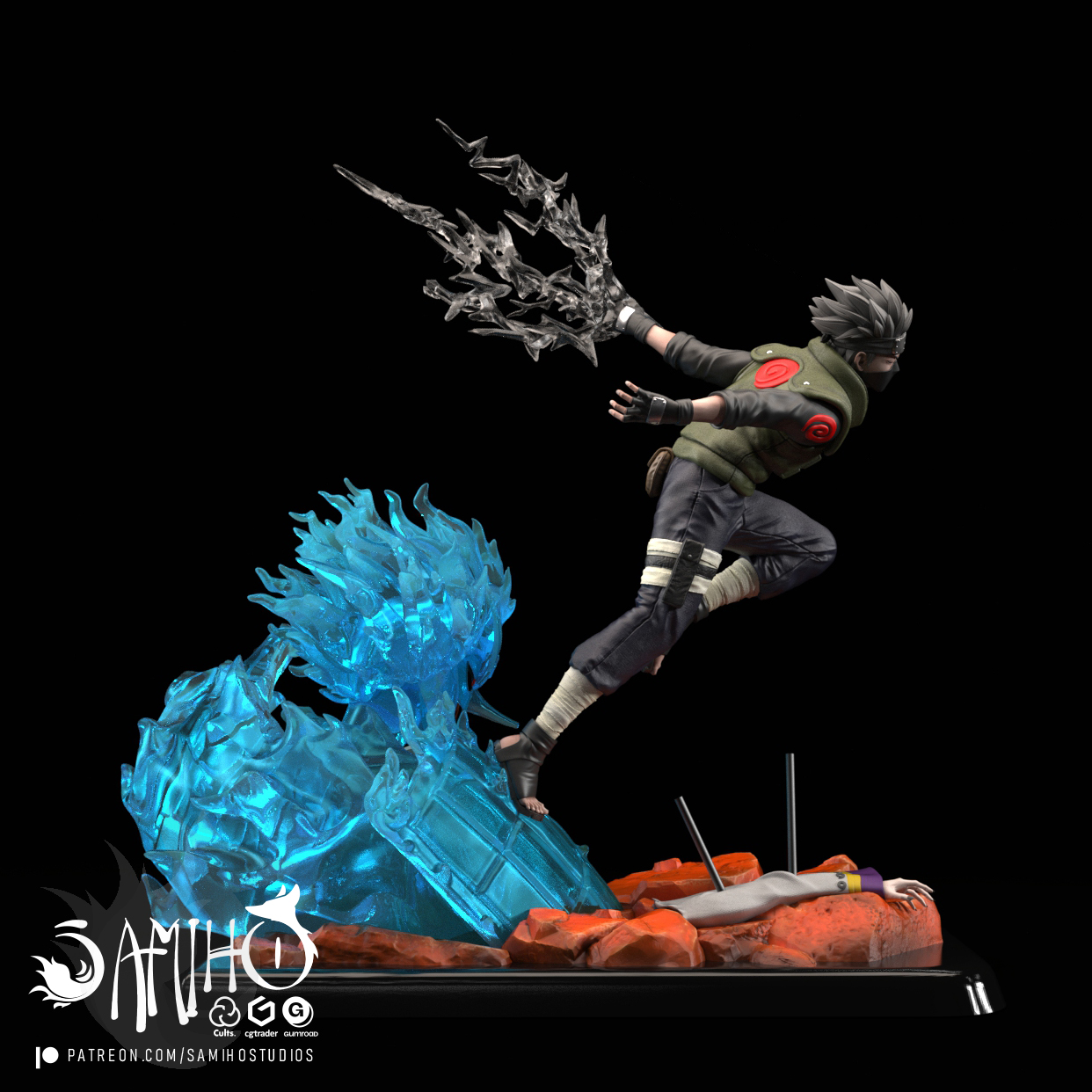 Samiho Studios - Kakashi and Susanoo 模型预览图 3